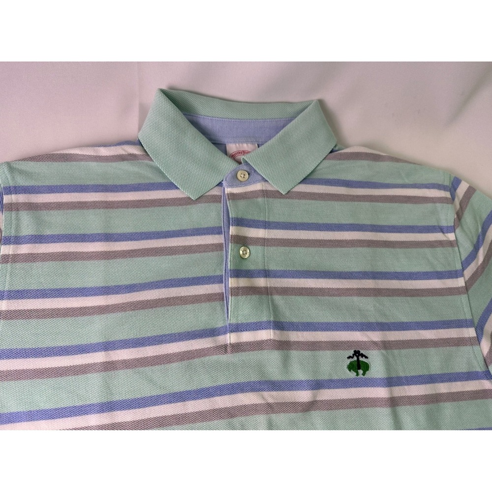 Brooks Brothers Performance Polo Shirt Mens Size S Striped Short Sleeve Cotton